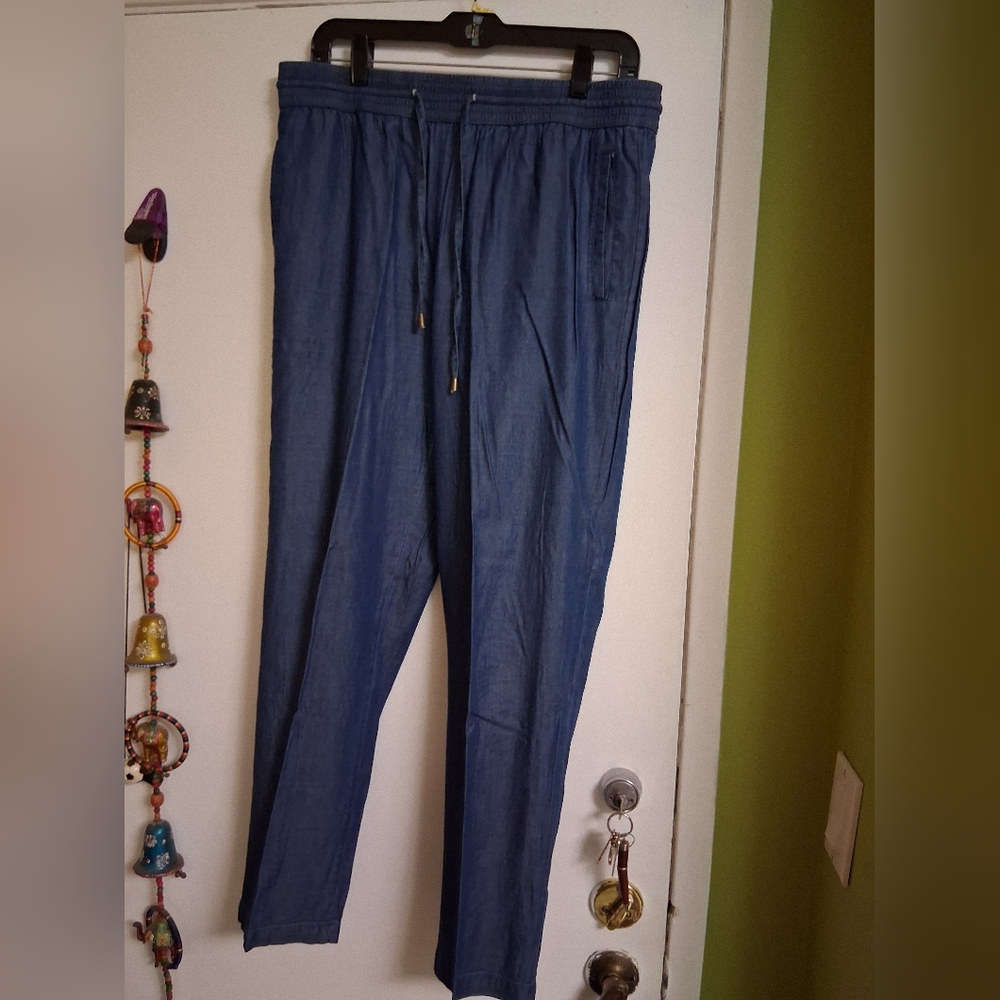 Blue Drawstring Pants